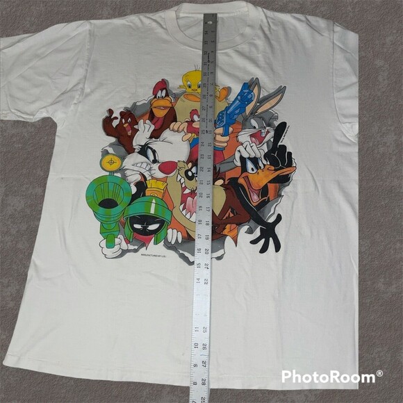 Vintage 1993 Looney Tunes Warner Bros Gang/squad  T Shirt Single Stitch XL - Picture 8 of 12